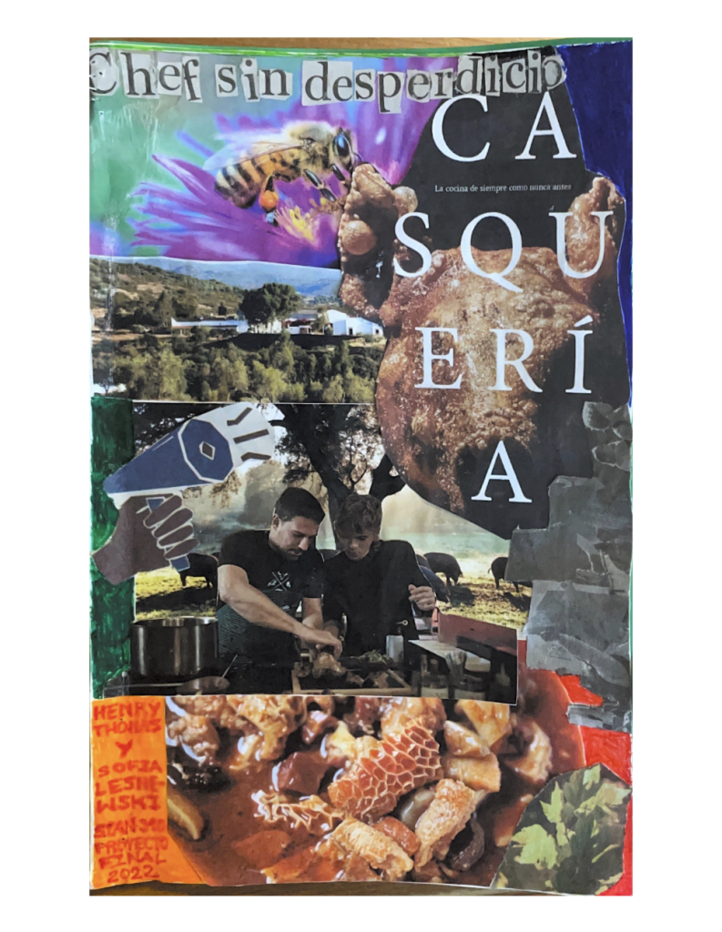 Title page to "Chef sin Desperdicio" a zine about sustainable agriculture in Spain.